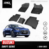 3D Kagu Floor Mat  For SUZUKI SWIFT DZIRE SWIFT  |  2020 to 2023 | Complete Set | BLACK | Custom Fit